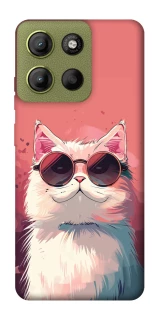 Чехол на Motorola Moto G15 4G Сat with glasses фото 1 из 1