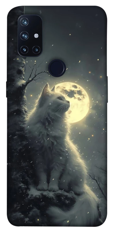 Чохол на OnePlus Nord N10 5G Кіт під місяцем фото 1 з 1