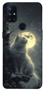 Чохол на OnePlus Nord N10 5G Кіт під місяцем фото 1 з 1