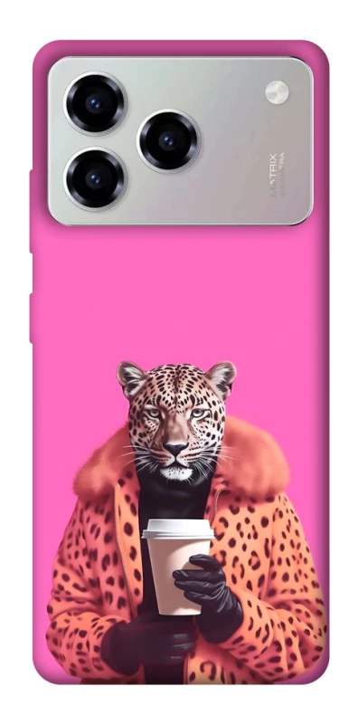 Чохол на ZTE Blade A76 Леопард з кавою фото 1 з 1