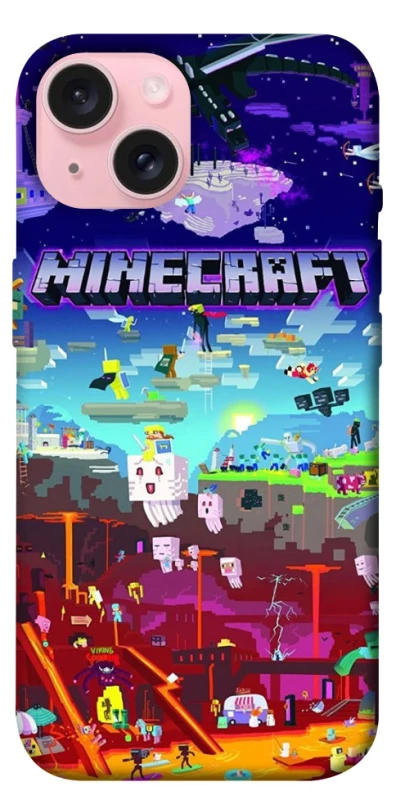 Чохол на Apple iPhone 15 (6.1") Minecraft world фото 1 з 1