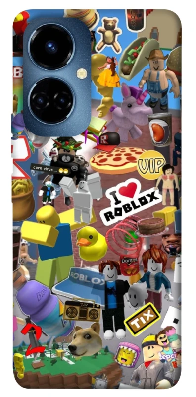 Чехол на TECNO Camon 19 Roblox collage ver.5 фото 1 из 1