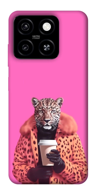 Чехол на ZTE Blade A55 4G Леопард с кофе фото 1 из 1