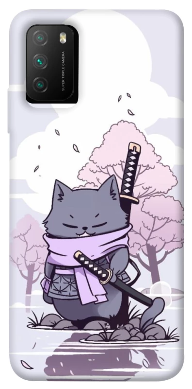 Чохол на Xiaomi Poco M3 Samurai cat фото 1 з 1