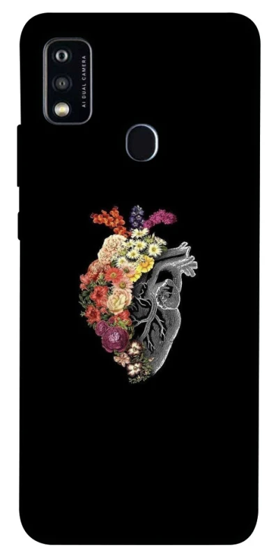 Чохол на ZTE Blade A51 Heart with flowers фото 1 з 1