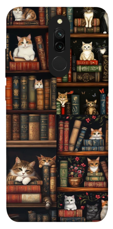 Чохол на Xiaomi Redmi 8 Cats & Books фото 1 з 1