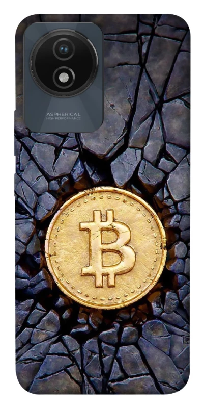 Чехол на Vivo Y02 Bitcoin cracks фото 1 из 1