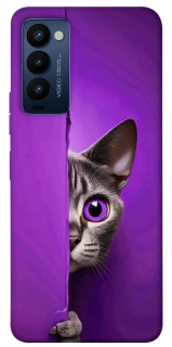 Чехол на TECNO Camon 18 Кот-подглядыватель фото 1 из 1
