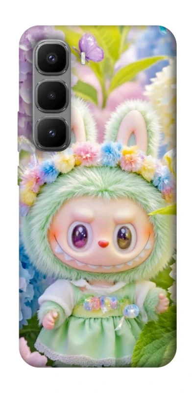 Чохол на Infinix Hot 60 Pro+ Labubu & Flowers ver.2 фото 1 з 1