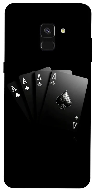 Чохол на Samsung A530 Galaxy A8 (2018) Black Cards фото 1 з 1