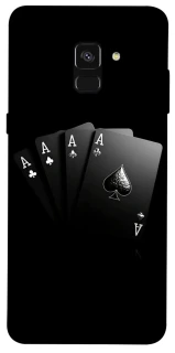 Чехол на Samsung A530 Galaxy A8 (2018) Black Cards фото 1 из 1