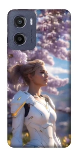Чехол на Motorola Moto E15 Cyber space girl ver.1 фото 1 из 1