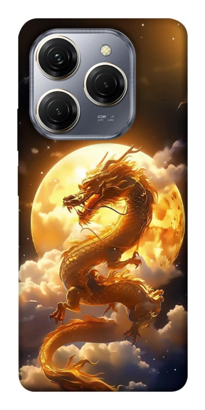 Чехол на TECNO Spark 20 Pro Golden Dragon фото 1 из 1
