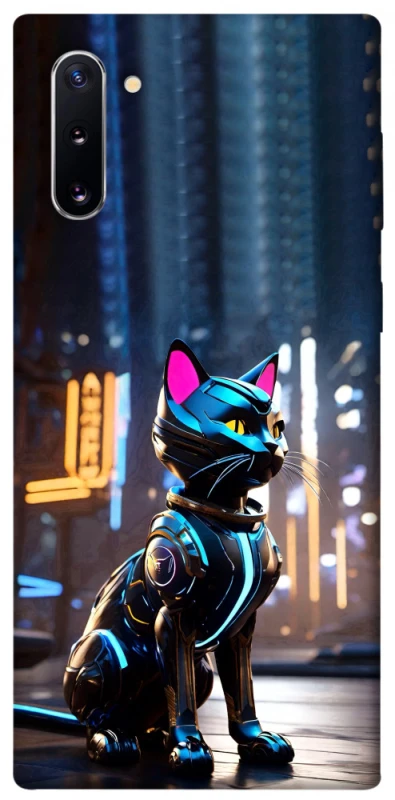 Чехол на Samsung Galaxy Note 10 Cyber cat фото 1 из 1