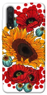 Чехол на Xiaomi Mi CC9 / Mi 9 Lite Подсолнечники и маки фото 1 из 1