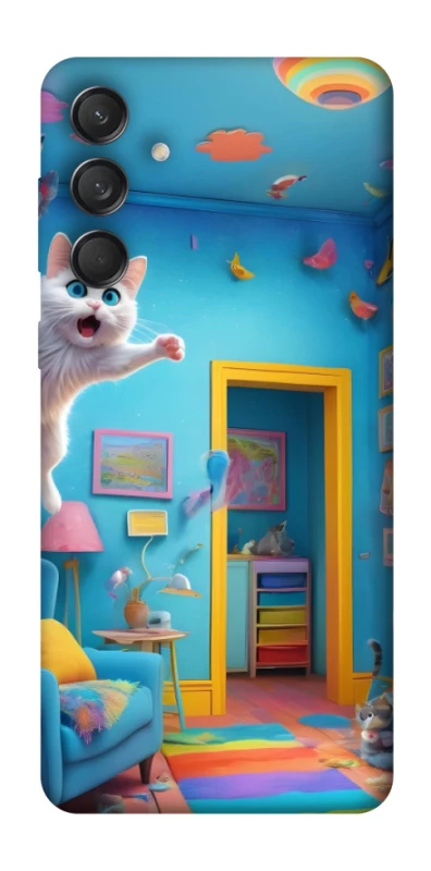 Чохол на Samsung Galaxy M55 crazy cat фото 1 з 1