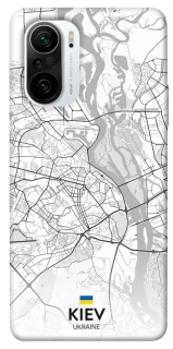 Чохол на Xiaomi Redmi K40 / K40 Pro / K40 Pro+ / Poco F3 Kiev white map фото 1 з 1