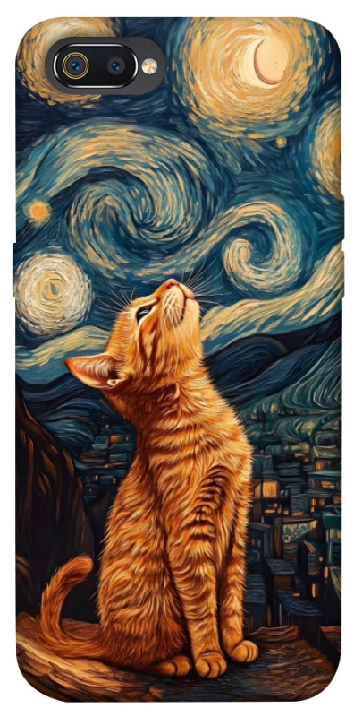 Чохол на Realme C2 van gogh cat фото 1 з 1