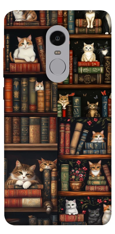 Чохол на Xiaomi Redmi Note 4X / Note 4 (Snapdragon) Cats & Books фото 1 з 1
