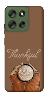Чохол на Motorola Moto G56 5G Thankful coffee фото 1 з 1