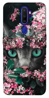 Чохол на Oppo A5 (2020) / Oppo A9 (2020) Кіт в квітах фото 1 з 1