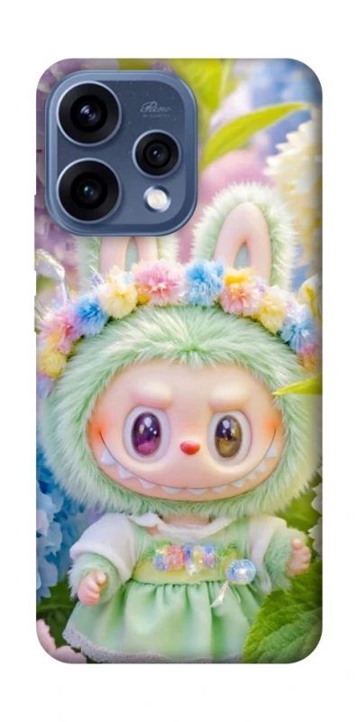 Чохол на Oppo Reno 15 Labubu & Flowers ver.2 фото 2 з 2