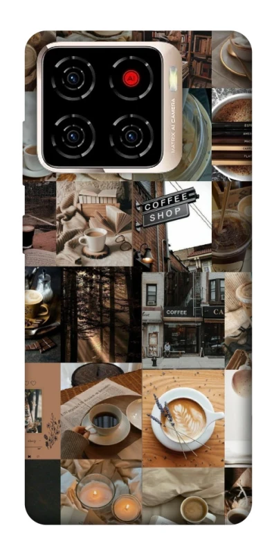 Чохол на ZTE Blade A56 Coffee collage ver.3 фото 1 з 1