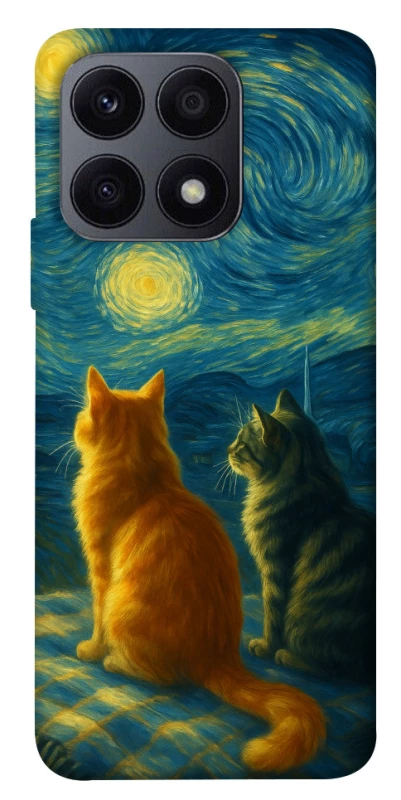 Чехол на Huawei Honor X8a Cats under the stars фото 1 из 1