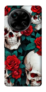 Чехол на TECNO Camon 30 (CL6) skull and rose фото 1 из 1