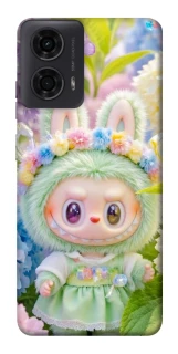 Чехол на Motorola Moto G04 Labubu & Flowers ver.2 фото 1 из 1