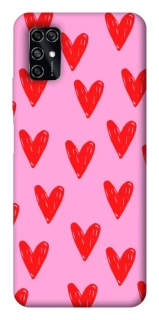 Чехол на ZTE Blade V2020 Smart Red hearts 2 фото 1 из 1