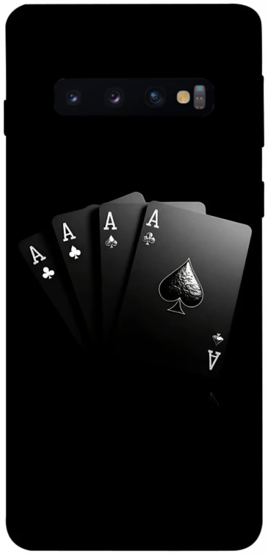 Чохол на Samsung Galaxy S10 Black Cards фото 1 з 1