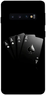 Чехол на Samsung Galaxy S10 Black Cards фото 1 из 1