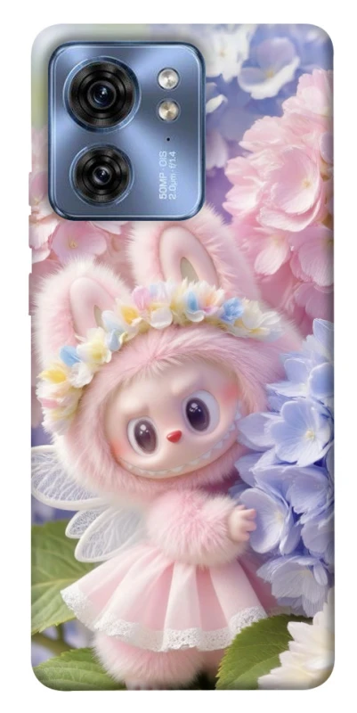 Чохол на Motorola Edge 40 Labubu & Flowers ver.1 фото 1 з 1
