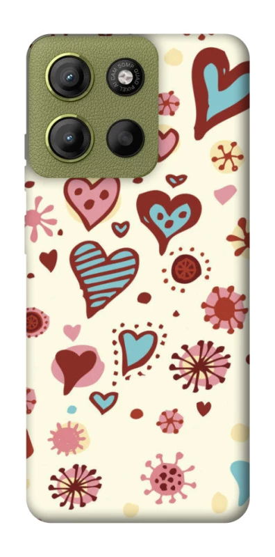 Чехол на Motorola Moto G15 4G Pretty hearts фото 1 из 1