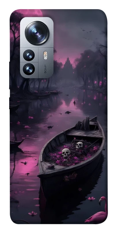 Чехол на Xiaomi 12 / 12X Boat and flamingo фото 1 из 1