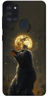 Чехол на Samsung Galaxy A21s Кот под луной v2 фото 1 из 1