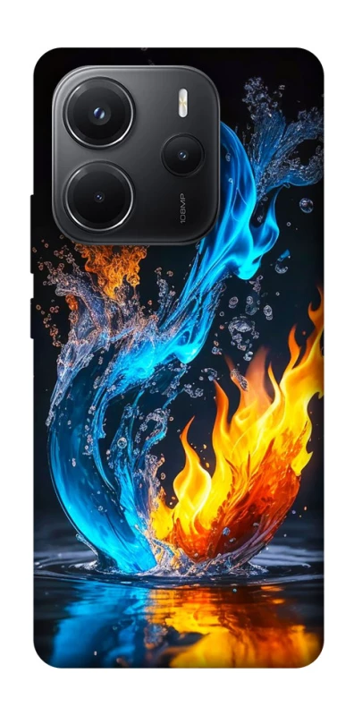 Чехол на Xiaomi Redmi Note 14 4G (Int. version) Water And Fire фото 1 из 1