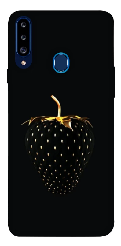 Чохол на Samsung Galaxy A20s Чорна полуниця фото 1 з 1