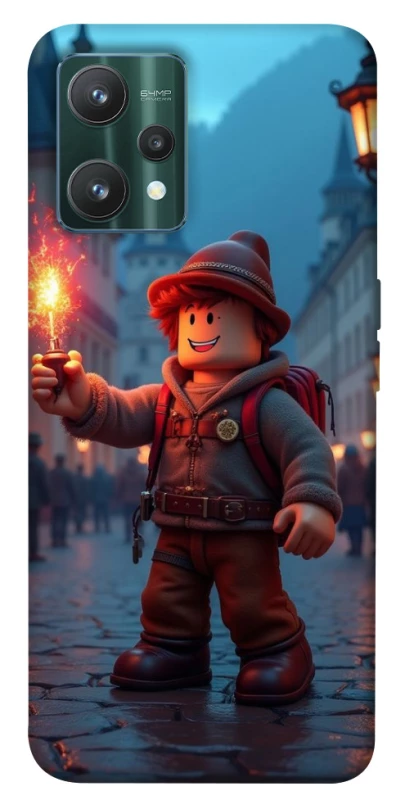 Чехол на Realme 9 Pro Roblox Fire Logo Blue Flames фото 1 из 1