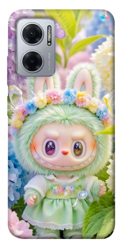 Чохол на Xiaomi Redmi Note 11E Labubu & Flowers ver.2 фото 1 з 1