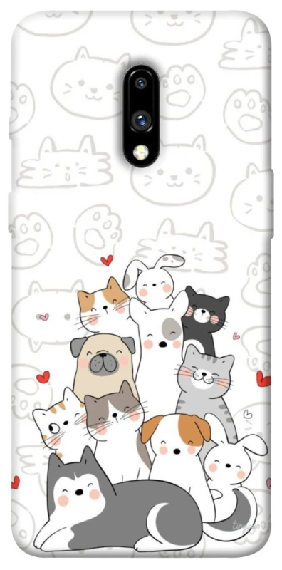 Чохол на OnePlus 7 Funny Pets фото 1 з 1