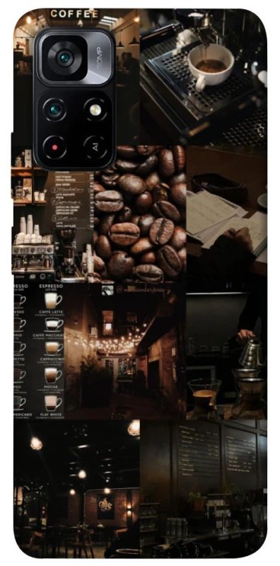 Чохол на Xiaomi Poco M4 Pro 5G Coffee collage ver.1 фото 1 з 1
