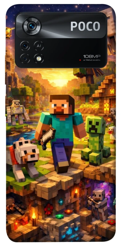 Чохол на Xiaomi Poco X4 Pro 5G Minecraft v6 фото 1 з 1
