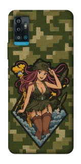 Чехол на ZTE Blade A71 Military Waifu фото 1 из 1
