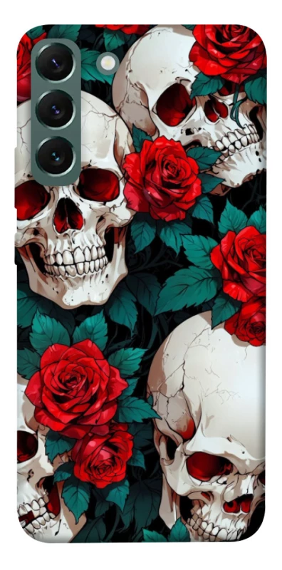 Чохол на Samsung Galaxy S22+ skull and rose фото 1 з 1