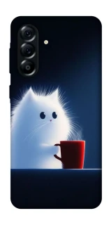 Чехол на Samsung Galaxy A57 5G Чехол кот с кофе фото 1 из 1