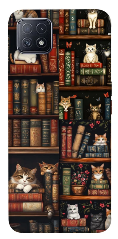Чохол на Oppo A73 Cats & Books фото 1 з 1
