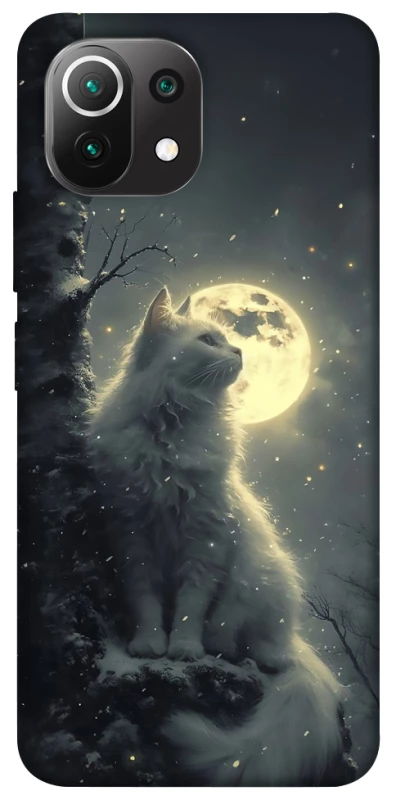 Чехол на Xiaomi Mi 11 Lite Кот под луной фото 1 из 1