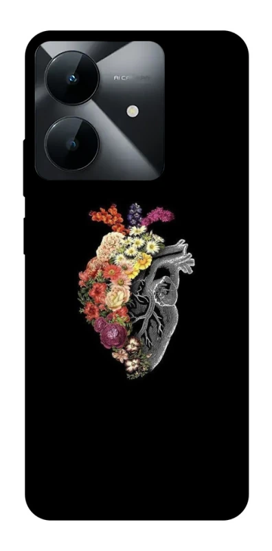 Чехол на Realme Note 60x Heart with flowers фото 1 из 1